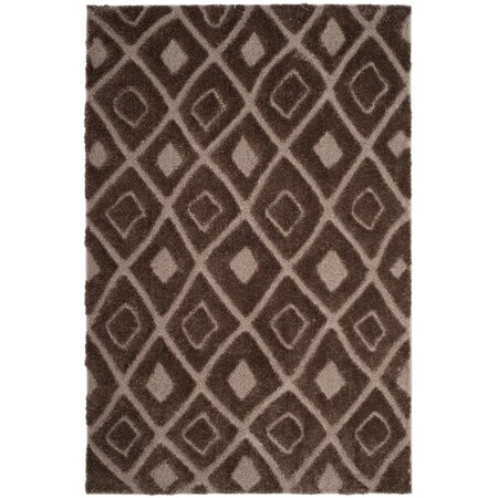 Safavieh 4 x 6 ft. Olympia Shag Power Loomed Medium Rectangle Area RugMushroom OSG319C-4